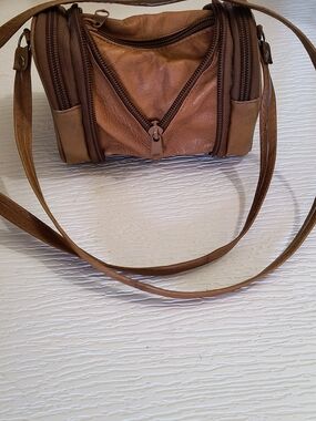 Small Tan Leather Crossbody Bag